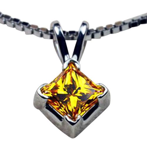 Princess V Shape Prong Pendant