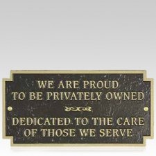 Privately Owned Signage Plaque