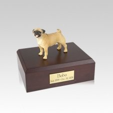 Pug Standing Small Dog Urn