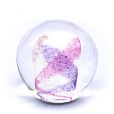 Purple & Pink Swirl Memory Glass Keepsake