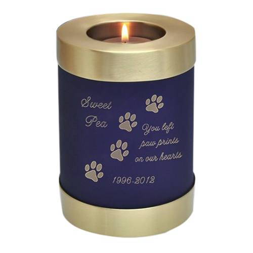 Blue Candle Pet Keepsake Cremation Urn