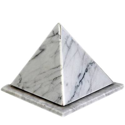 Pyramid Bianco Stone Pet Urn