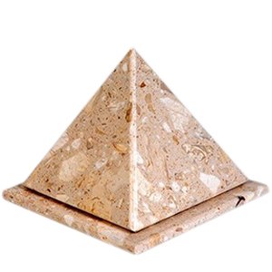 Pyramid Perlato Stone Pet Urn