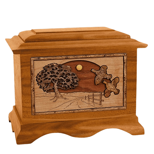 Quail Mahogany Cremation Urn