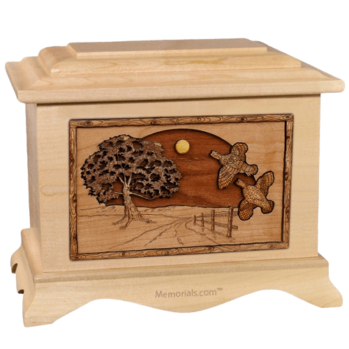 Quail Maple Cremation Urn