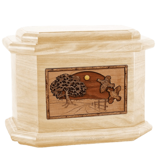 Quail Maple Octagon Cremation Urn