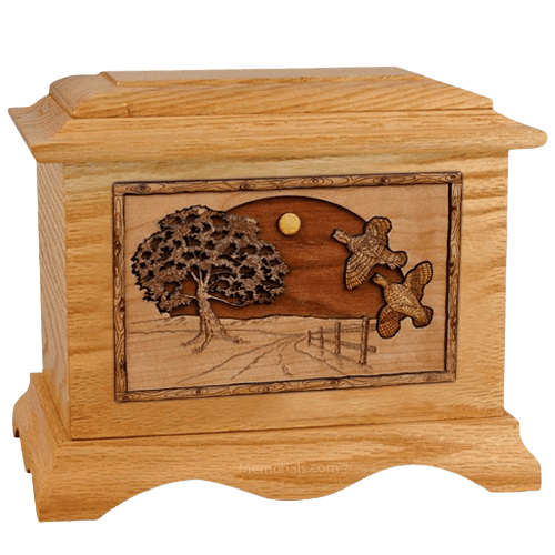 Quail Oak Cremation Urn