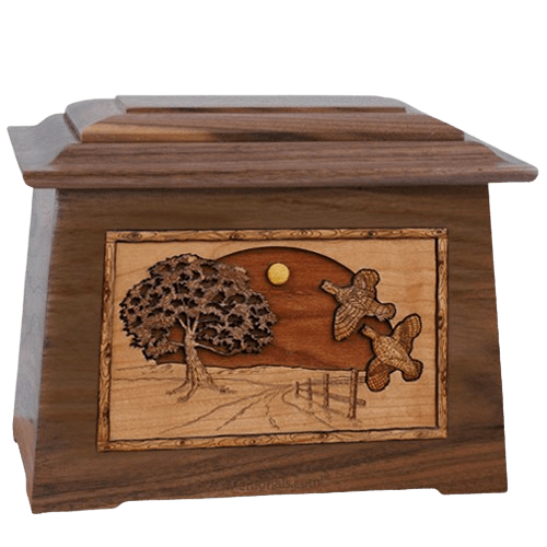 Quail Walnut Aristocrat Cremation Urn