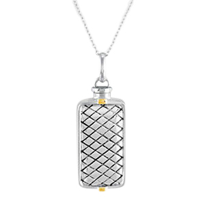 Checkered Cremation Keepsake Pendant