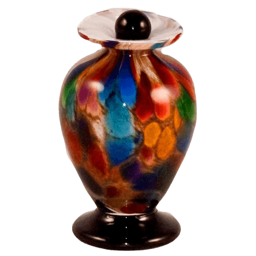 Rainbow Glass Keepsake Urn