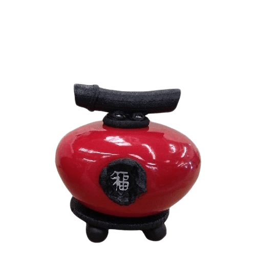 Raku Red Wish Keeper Keepsake Urn