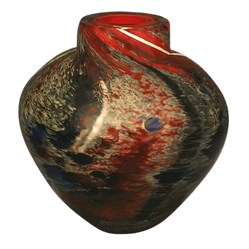 Raku Sky Glass Cremation Urn