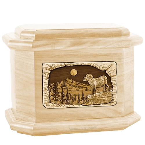 Ram Maple Octagon Cremation Urn