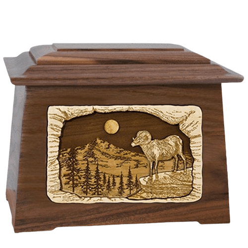 Ram Walnut Aristocrat Cremation Urn