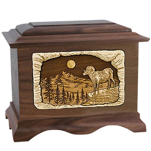 Ram Wood Cremation Urns