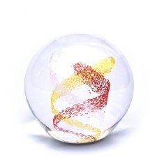 Red & Gold Swirl Medium Memory Glass Keepsake