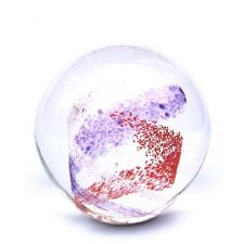 Red & Purple Swirl Medium Memory Glass Keepsake