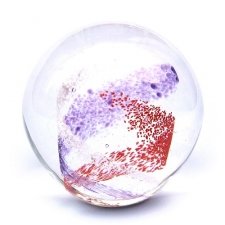 Red & Purple Swirl Memory Glass Keepsake