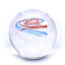 Red & Sky Blue Galaxy Memory Glass Keepsake