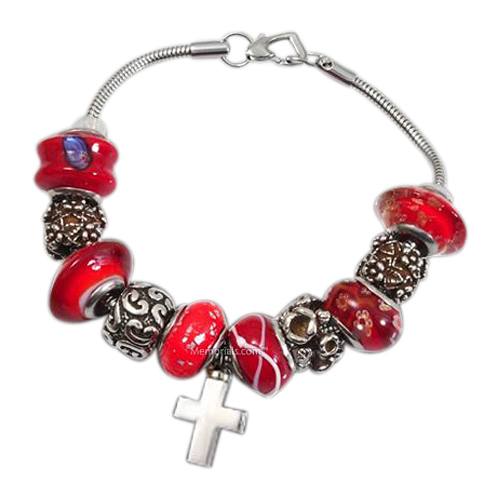 Red Cross Cremation Bracelet