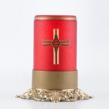 Red Cross Ornate Memorial Candle