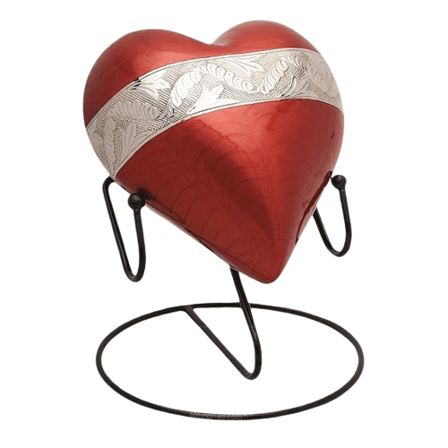 Red Heart Cremation Urns