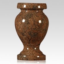 Red Multi Color Granite Vase