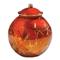 Red Orb Ceramic Keepsake Urn