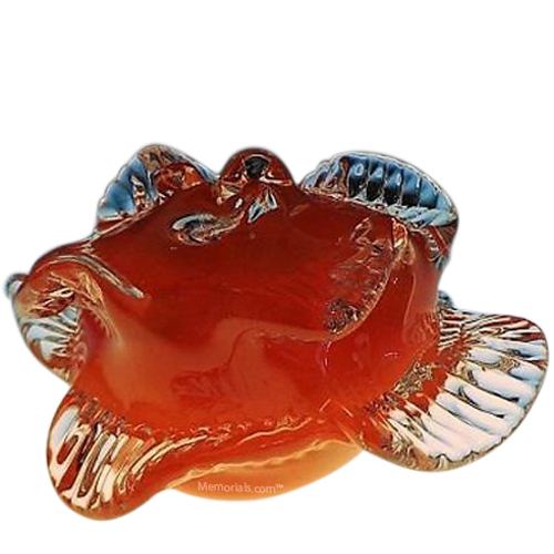 Red Rose Glass Pet Urn