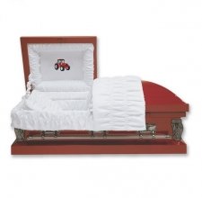 Red Tractor Medium Child Casket