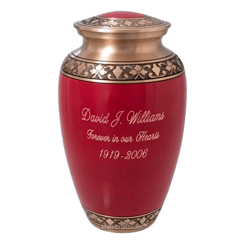 Red Vine Cremation Urn