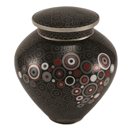 Retro Noir Cloisonne Cremation Urn