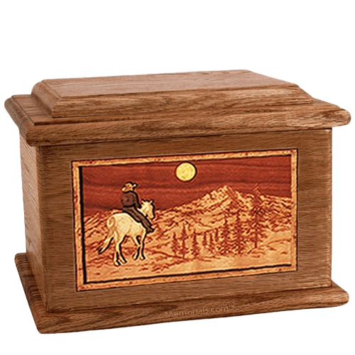 Riding Home Walnut Memory Chest Cremation Urn