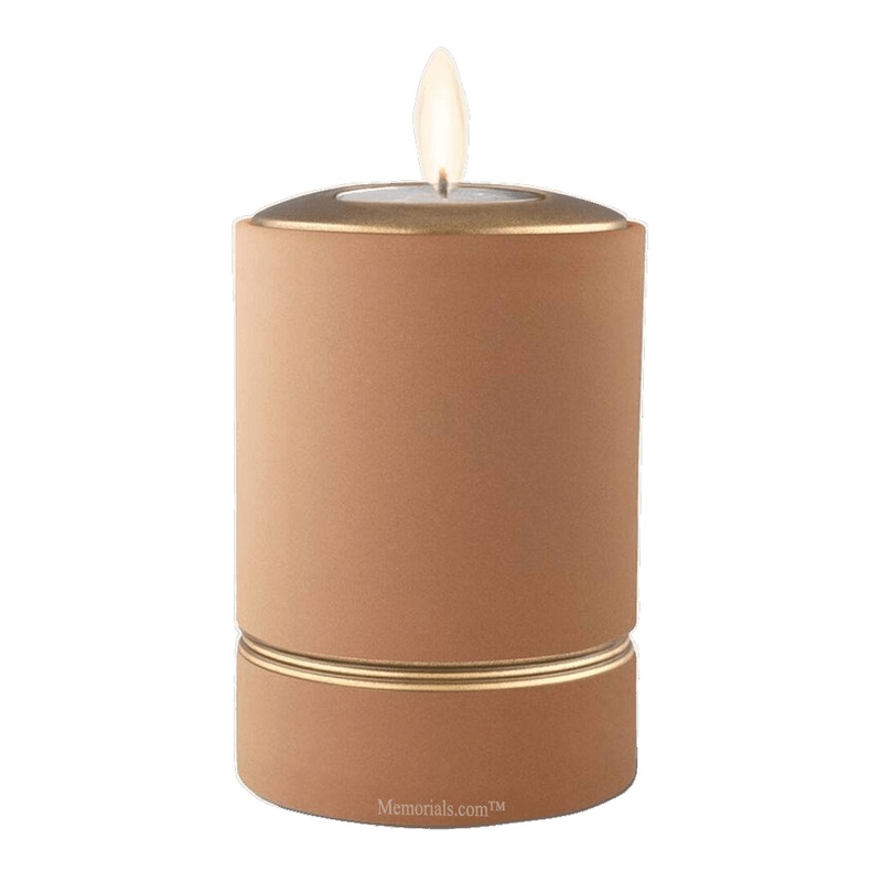 Ripple Nutmeg Tea Light Keepsake Urn