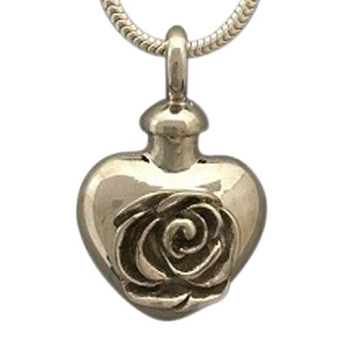 Rose Heart Cremation Jewelry