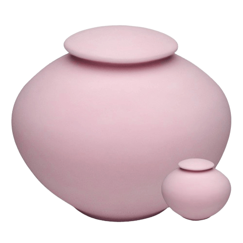 Rose Pink Pocrelain Clay Cremation Urns