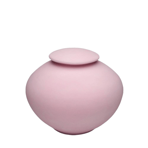 Rose Pink Medium Pocrelain Clay Urn