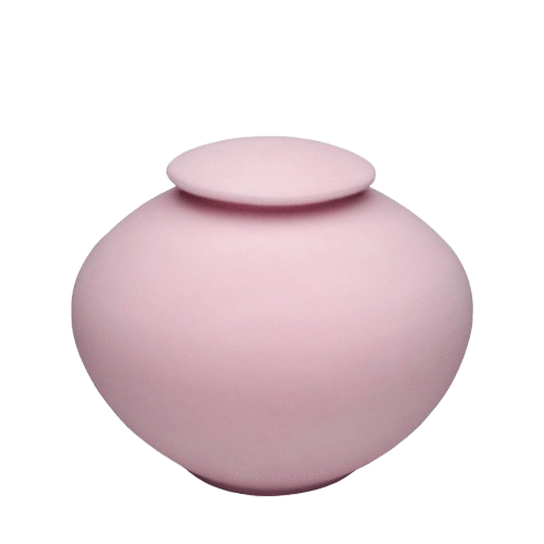 Rose Pink Pocrelain Clay Urn