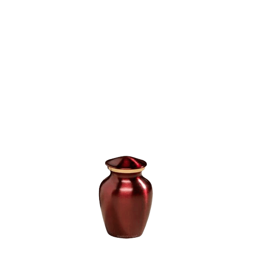 Rouge Metal Small Urn