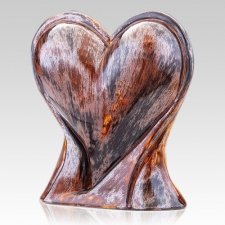 Rustic Heart Ceramic Pet Urns