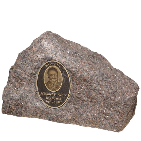 Rustic Portrait Cremation Stone Rock