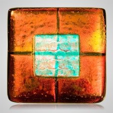 Rusty Red Cremation Ashes Tile