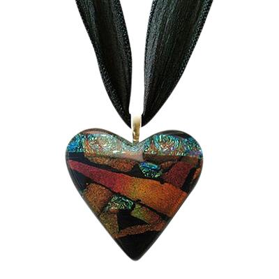 Rusty Red Heart Ashes Pendant