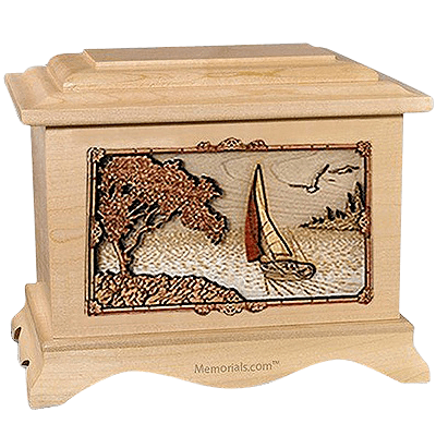 Sailing Maple Cremation Urn for Two