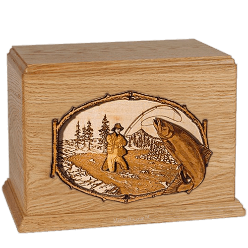 Salmon Stream Oak Companion Urn