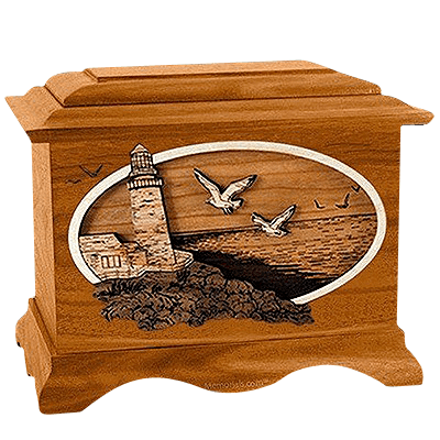 Sea Coast Mahogany Cremation Urn for Two