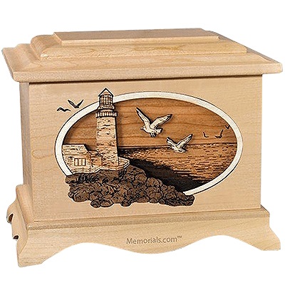 Sea Coast Maple Cremation Urn for Two
