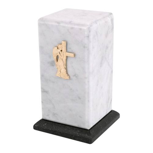 Stylus Bianco Carrera Marble Cremation Urn