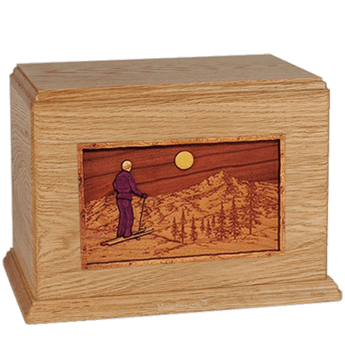 Skiing Oak Companion Urn