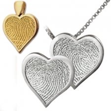 Double Heart Print Keepsakes